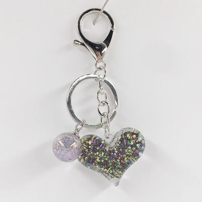 Модный брелок для женщин ювелирные изделия акриловая подвеска в виде сердца
