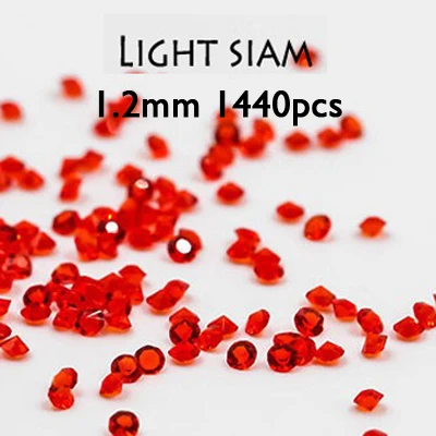 1.2mm 208 1440pcs Смешанный размер 1440 шт Кристалл шатон стекло дизайн ногтей горный хрусталь микро Маникюр украшение крошечные мини Стразы - Цвет: 1.2mm 208 1440pcs