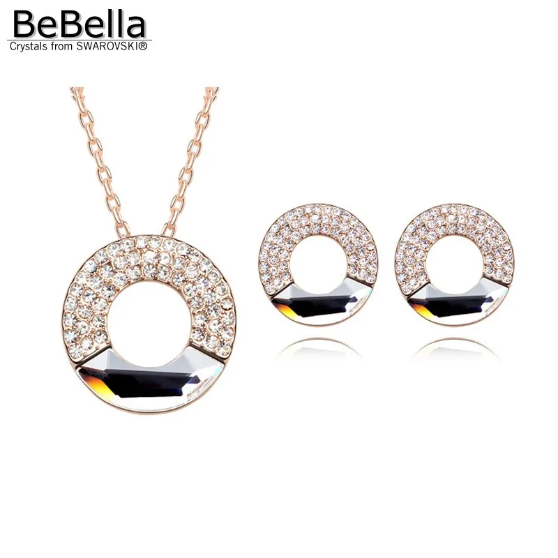 Новинка 2015 года! Комплект женских украшений с кристаллами Сваровски круглое