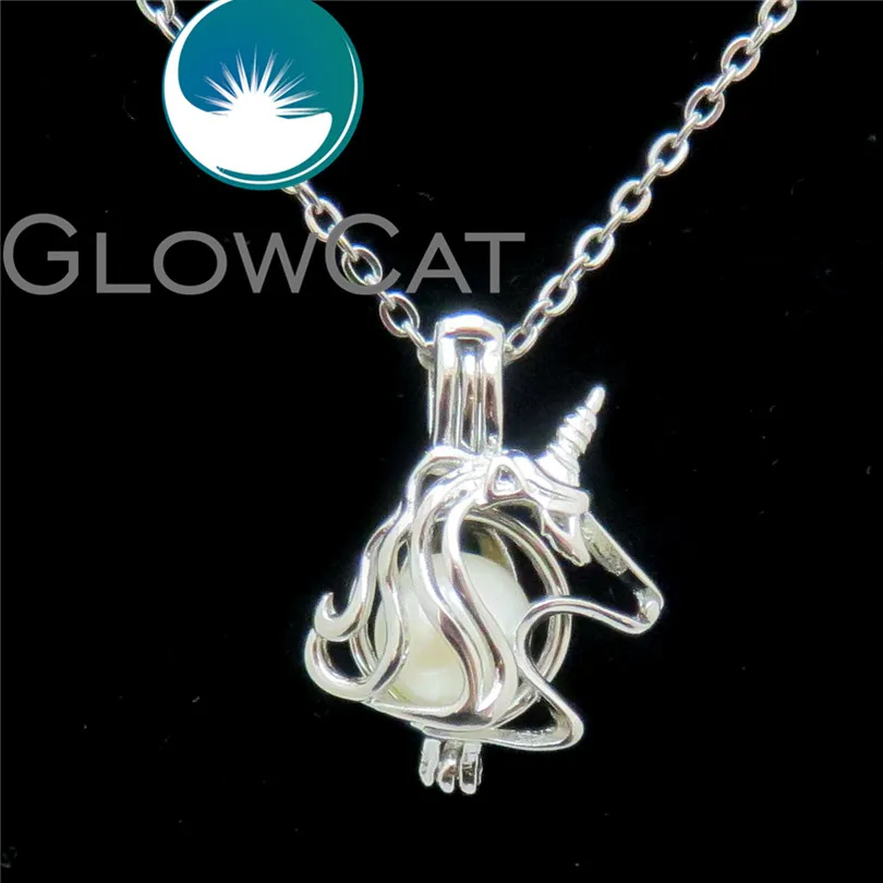 Медные бусины GLOWCAT K573 в форме головы единорога клетка для духов рассеиватель