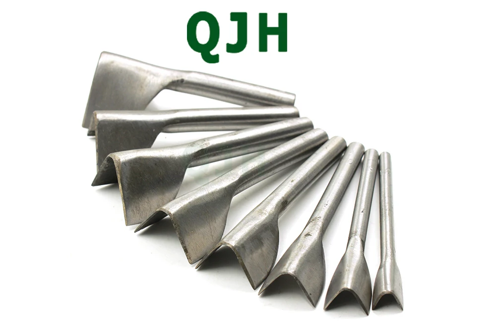 QJH DIY ручной работы кожаный ремень V Дырокол в форме cutterLeather скругленные углы выреза, кожа v удар 10-45 мм