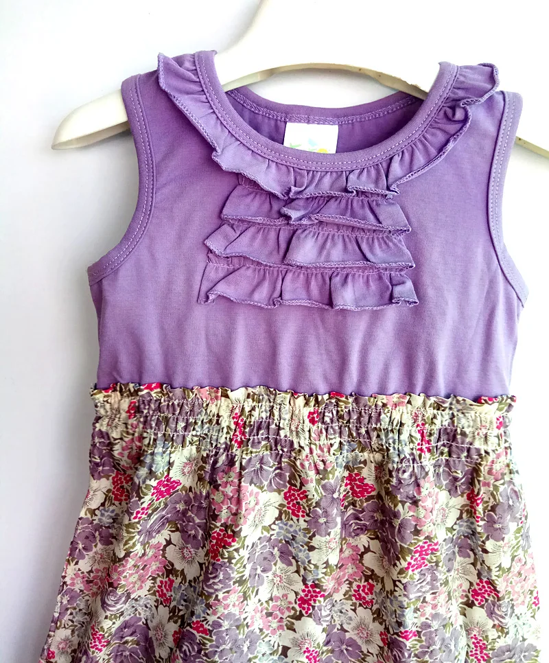 2019 детское платье без рукавов для девочек летние платья с цветочным принтом