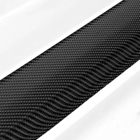 Black 4Pcs Педаль бампера двери из углеродного волокна, 3D Защита от царапин, порог, Накладка на порог, передняя и задняя защита, наклейка для hyundai Tucson - Название цвета: Black 4Pcs