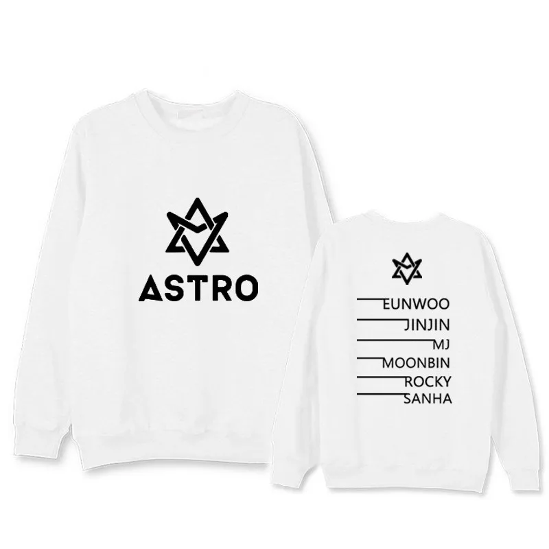 Худи в стиле K-POP ASTRO JINJIN с альбомным принтом повседневные свободные толстовки