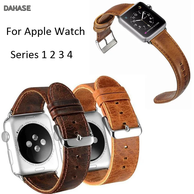 

Series 4/3/2/1 Genuine Leather Wristband For Apple Watch Strap Leather Loop 42mm 38mm For Apple Watch Band 40mm 44mm Bracelet