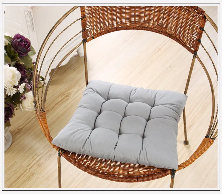 10 карамельных цветов однотонные хлопковые сиденья Подушка для стула коврик с