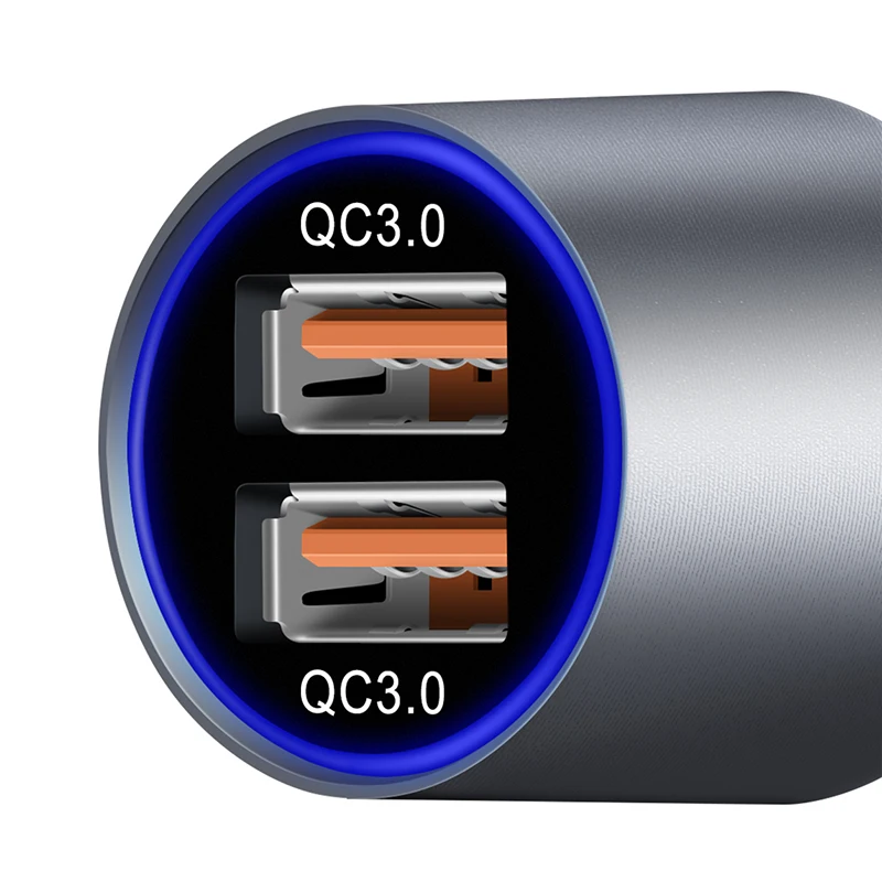 QC 3 0 двойное быстрое автомобильное зарядное устройство адаптер прикуриватель