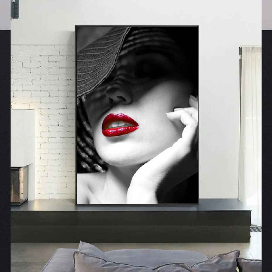 

Modern Fashion Makeup Woman Canvas Painting Wall Art Prints and Posters Pictures Girls Bedroom Living Room Home Decoration