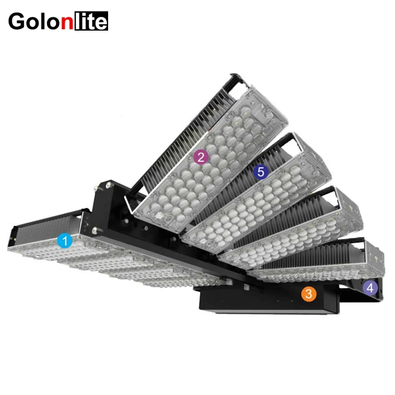 Golonlite проектор LED наружные 500W 1000W 1500W 1200W 800W 600W прожектор спорта теннисного корта поле высокая мачта IP65 Meanwell SMD5050