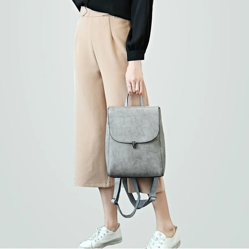 Women Backpack Schoolbag Genuine Leather School Feminina Backpacks 2018 Travel Bag Mochila DALFR | Багаж и сумки