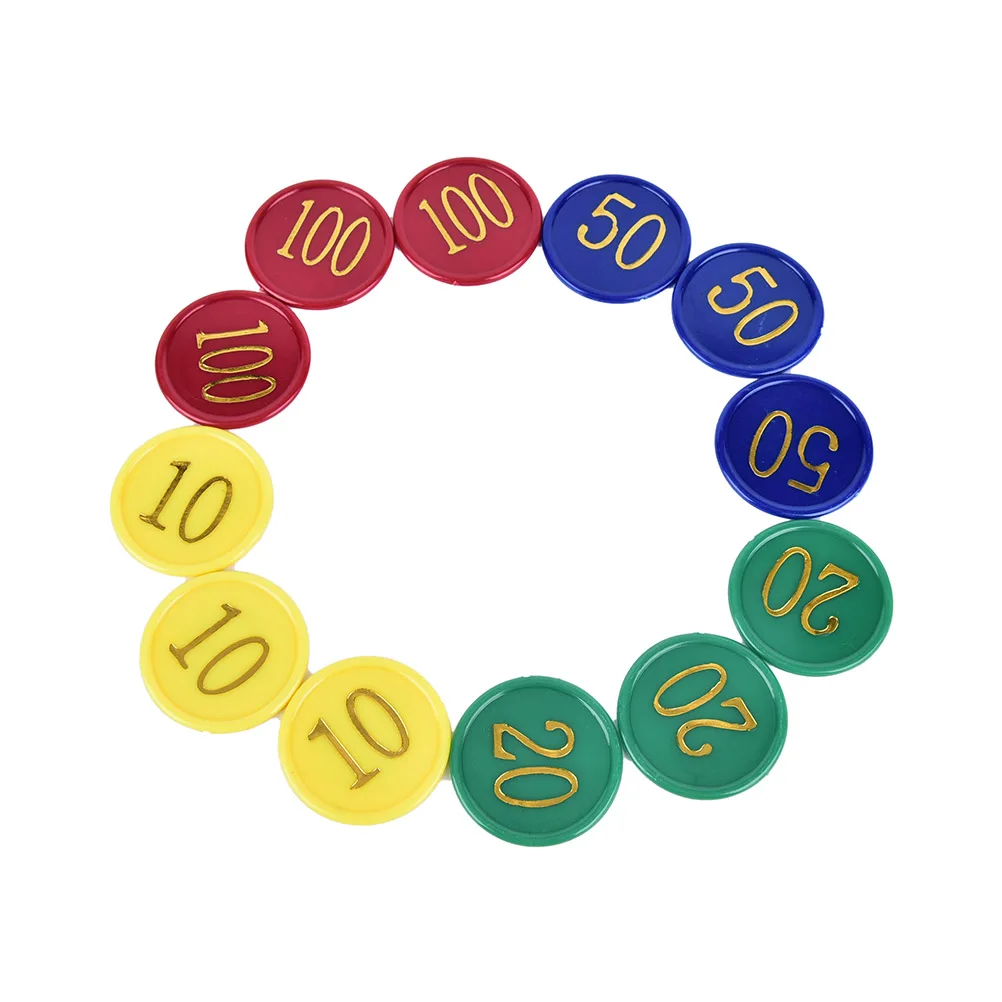 Пластиковый покерный чип с 4 золотыми большими цифрами 160 шт.|plastic poker chips|poker chipspoker