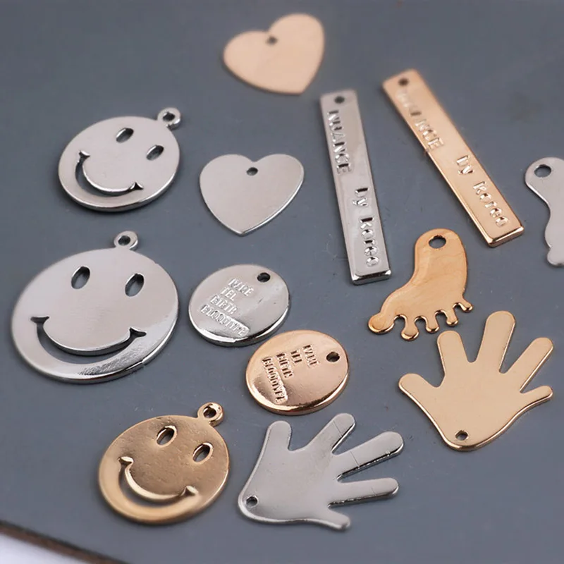 Корейский модный новый DIY Ювелирный Материал Чистая медь смайлик чувство и