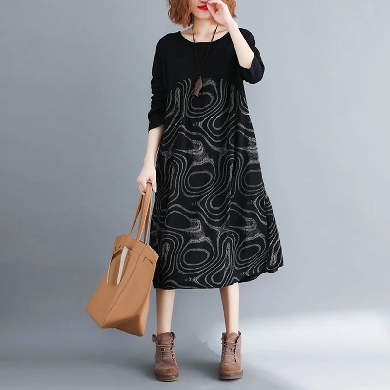 Женское платье модель сезона лето-осень 2019 года винтажное женское 4Xl 5Xl 6Xl в стиле
