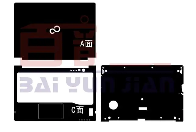 

Special Design Laptop 3PCS Skin Stickers Full Cover Protection Film For Fujitsu Lifebook U772 14-Inch