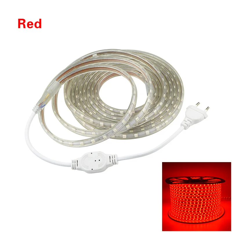Single Red Светодиодный светильник с регулируемой яркостью 220 В, ленточный светильник для кухни под шкаф, светильник ing с европейской вилкой, самодельный шкаф для шкафа, домашний декор, светодиодный светильник, лампа - Цвет: Single Red