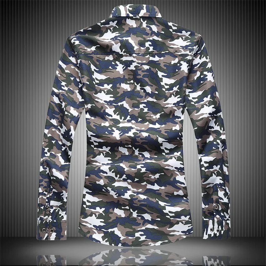 Большие размеры 3XL 4XL 5XL 6XL 7XL камуфляжная модная мягкая хлопковая рубашка с
