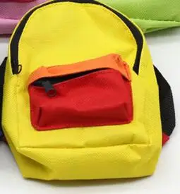 1 шт. Куклы Аксессуары Рюкзаки для 1" 45 см девочка кукла также подходит для 43 см детская кукла школьный ранец - Цвет: Цвет: желтый