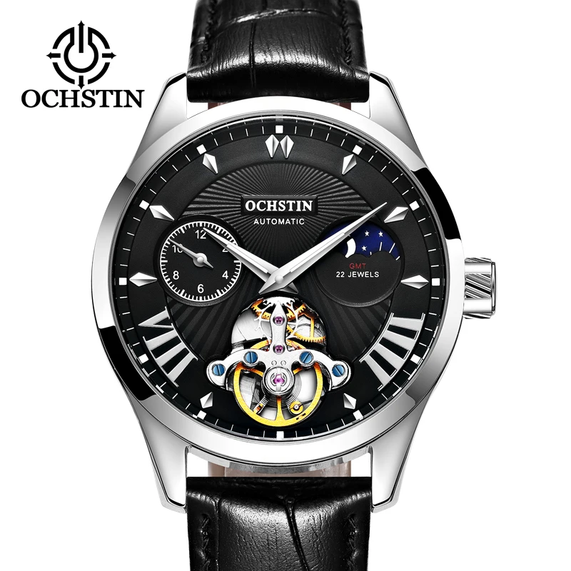 Роскошные мужские механические часы топового бренда Tourbillon Скелет