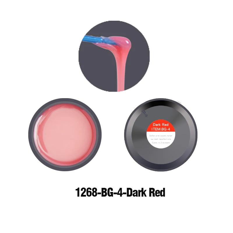 Lidan Nail Detachable Extension Glue 20ML UV Gel Resin Does Not Change Color Resin Molds and Nail Art Poly Gel - Цвет: 1268-GB-4-RED