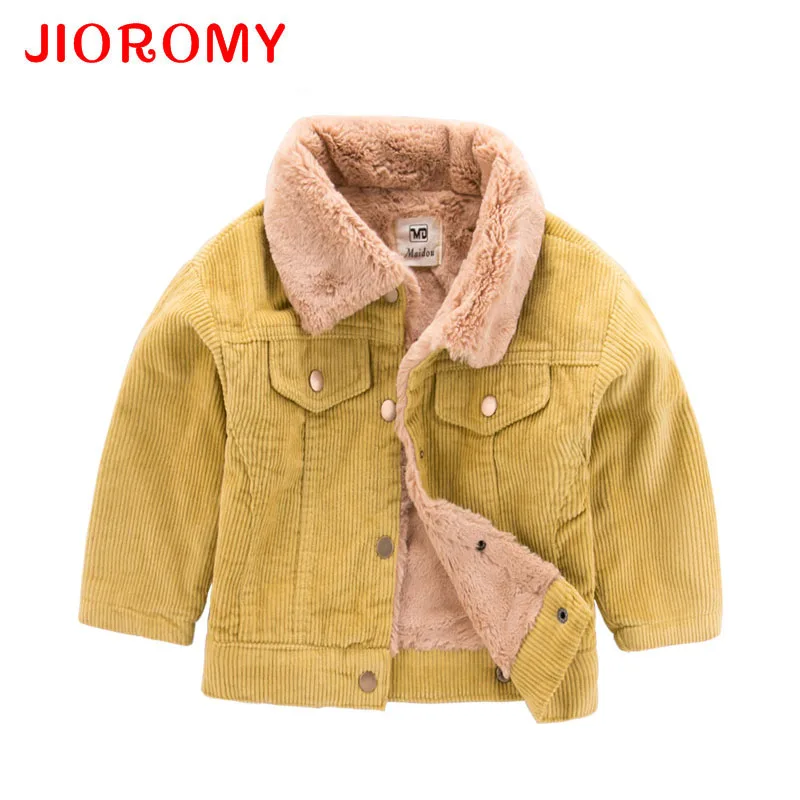 

JIOROMY Baby Boys Coats 2019 Winter Hairy Thicker Solid Color Pocket Gentleman Long Sleeve Jackets for Boys Clothing Outerwear