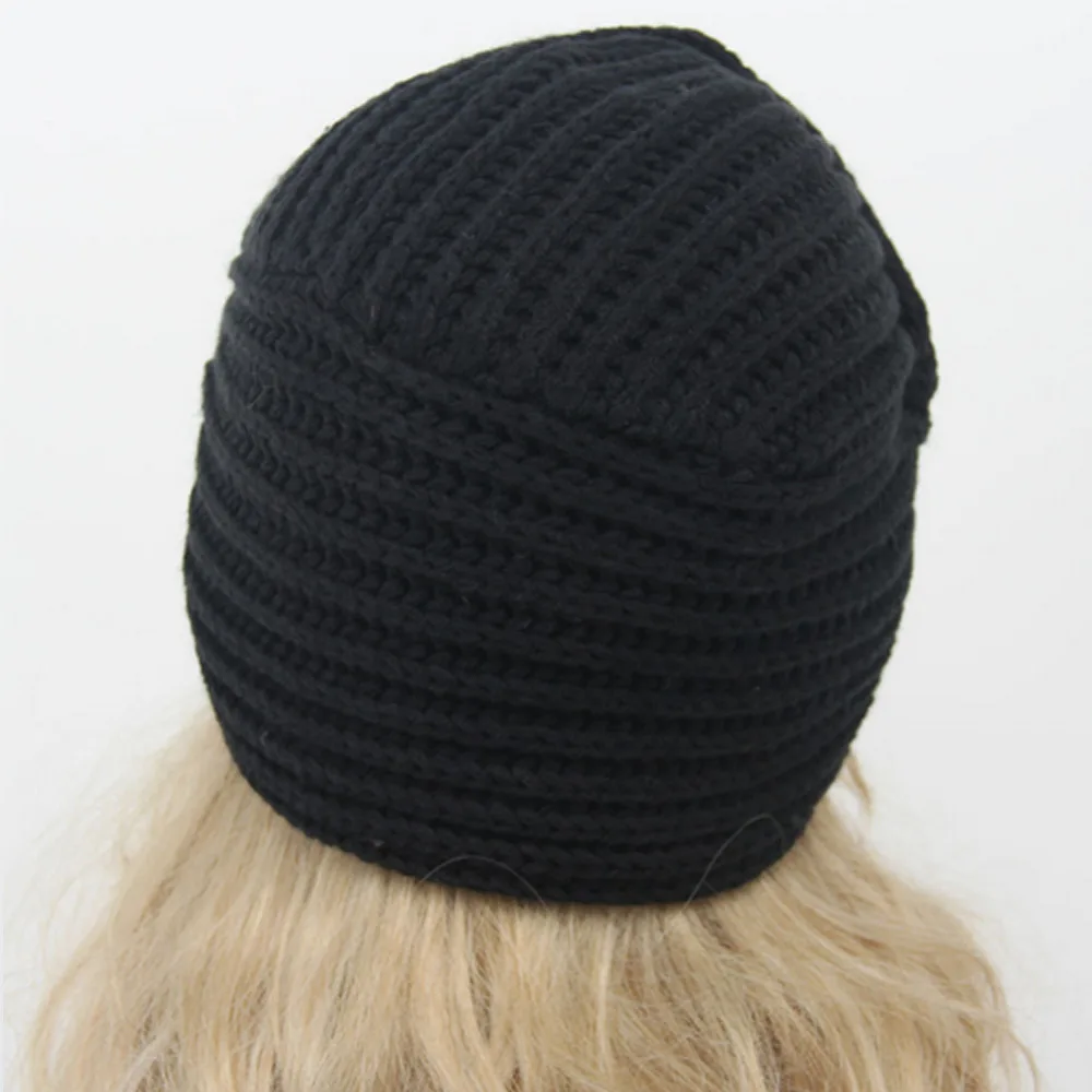 Новая мужская зимняя шапка женская Мягкая вязаная тюрбан Skullies скринсейвер