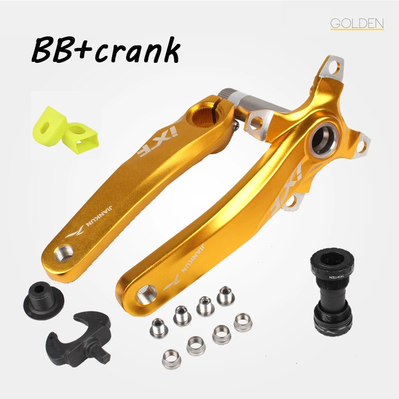 Crank-BBGold IXF 104 BCD CNC Untralight Crank Arm 170 мм MTB/дорожный велосипедный шатун с BB крышка шатуна для велосипеда Аксессуары для велосипеда - Цвет: Crank-BBGold