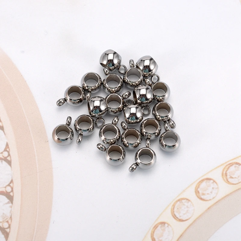 LASPERAL 10 шт. бусины из нержавеющей стали для изготовления ювелирных изделий в