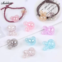 acrylic crack mickey rabbit beads for jewelry making perforation home hair rope kids girl for diy course handmade accessory