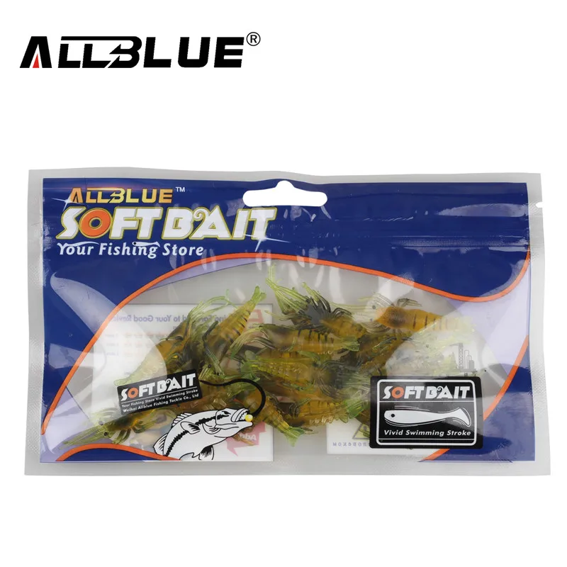 ALLBLUE 20 шт./лот мягкая рыболовная приманка 50 мм/1 г силиконовая для рыбалки Мягкая