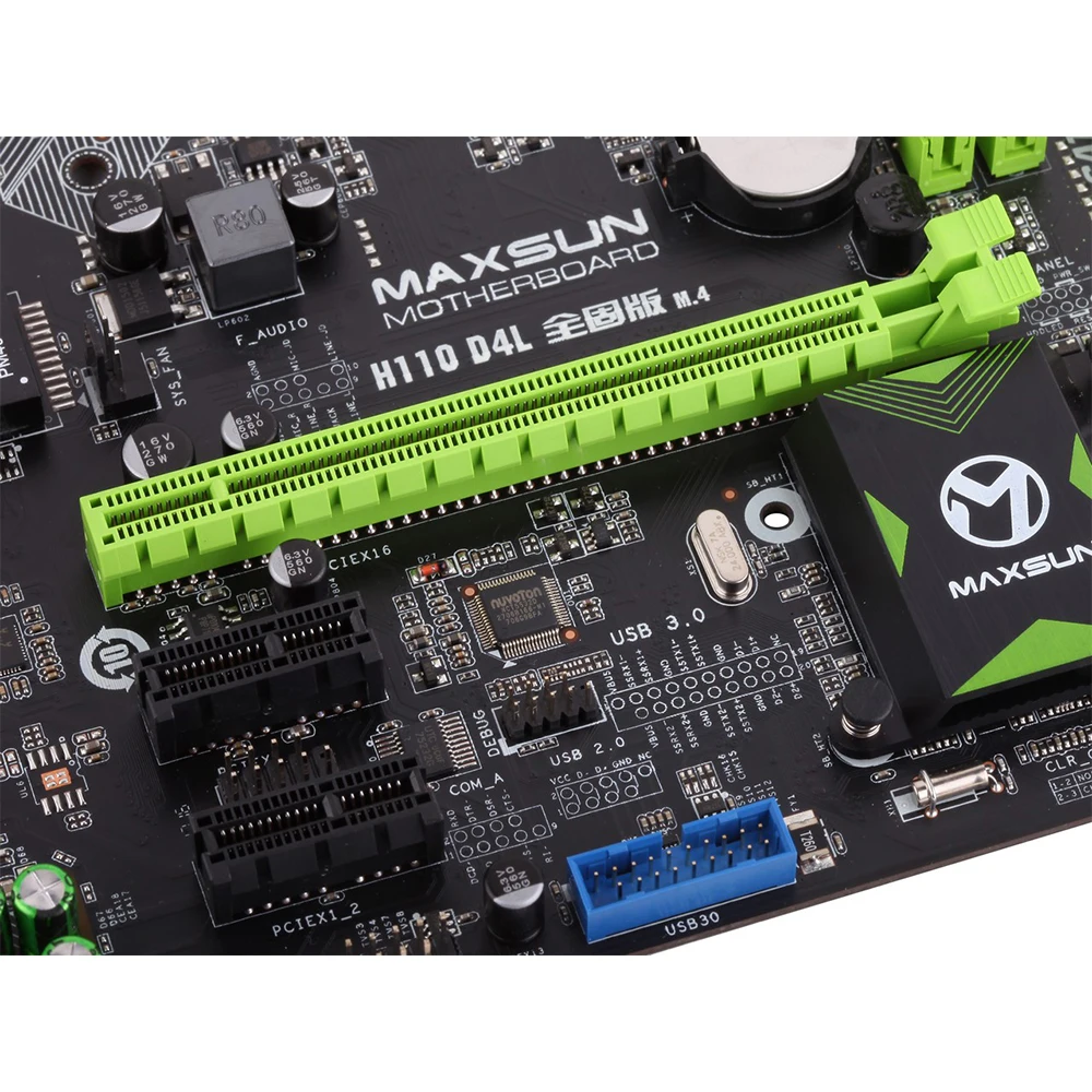 Maxsun H110D4L все твердые M.4 материнской IntelLGA1151 двухканальный DDR4 HDMI + VGA 4 * SATA3.0 24 4pin 2 USB2.0