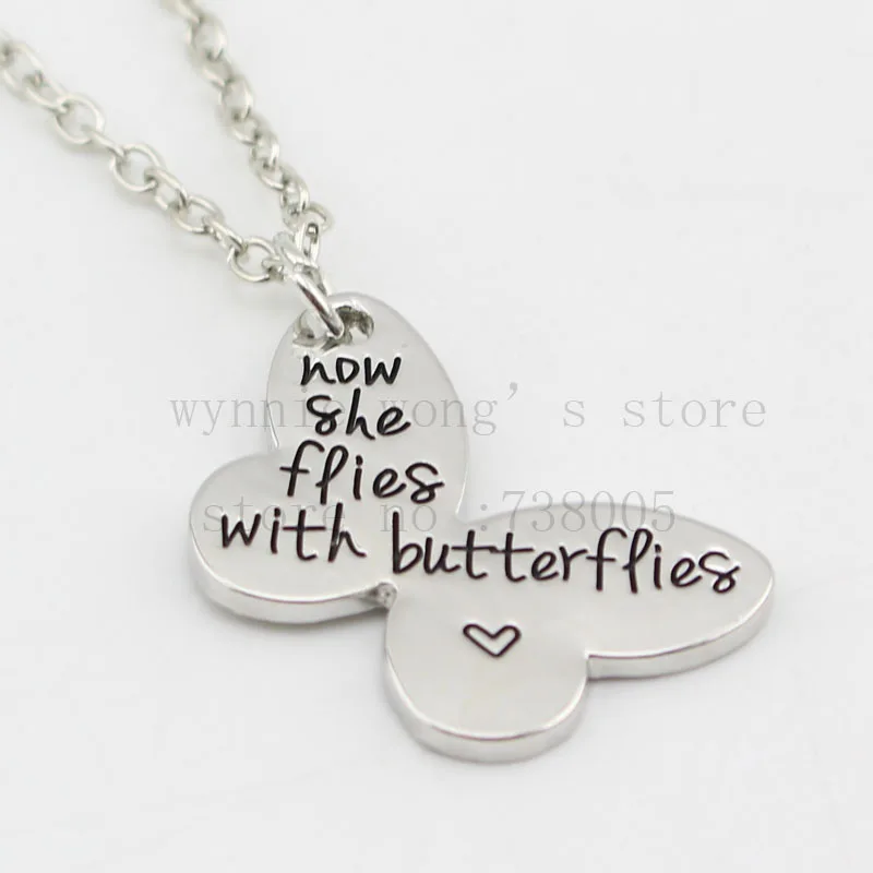 Бабочка Мемориал ожерелье Младенческая потеря любимого человека мать сестра