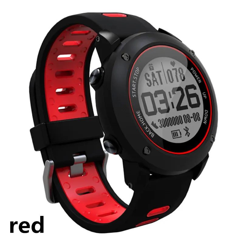 red W90 gps Спорт на открытом воздухе умные наручные часы с Bluetooth пульсометр шагомер термометр альтиметр компас барометр Смарт часы мужские - Цвет: red