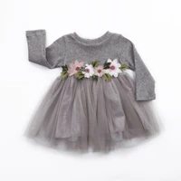hot newborn baby flower dress bebes party clothing2 6y christening gown toddler petals decoration events birthday dresses 20