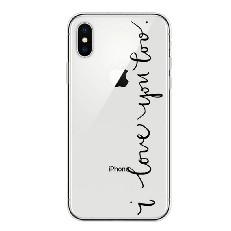 Чехол для телефона с алфавитом и буквами прозрачный чехол iPhone 6plus 6s 5 5s 7 8p XSmax XR