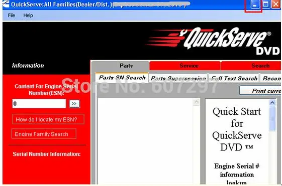DVD QuickServe 2016 для всех семейных двигателей (без ограничений трещин) |