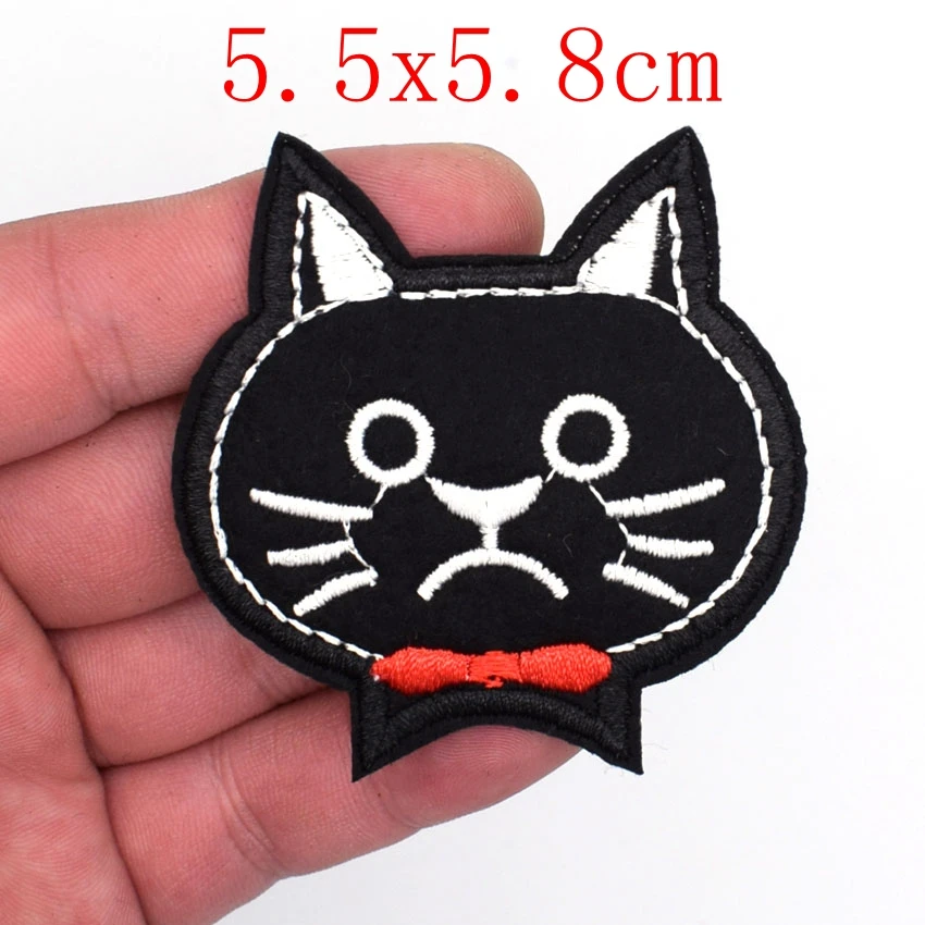 Патчи в виде скелета черепа кота забавных мультяшных животных сделай сам