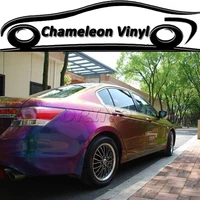car styling premium glossy chameleon vinyl wraps purple gold chameleon film wrapping sticker with air bubble free