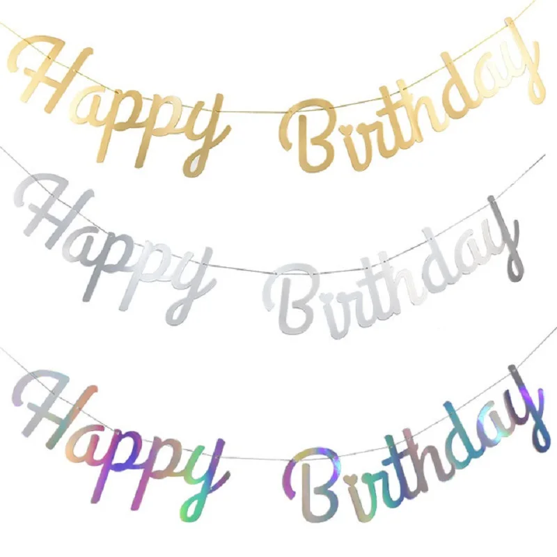 OUDIROSE Happy Birthday Balloons Rose Gold Foil Letter Party Decoration Wedding Festival Supplies | Дом и сад