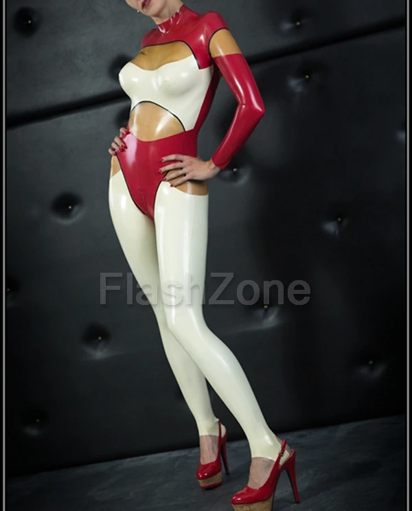 Бесплатная доставка ~ женское Новое дизайнерское резиновое боди латексные трико