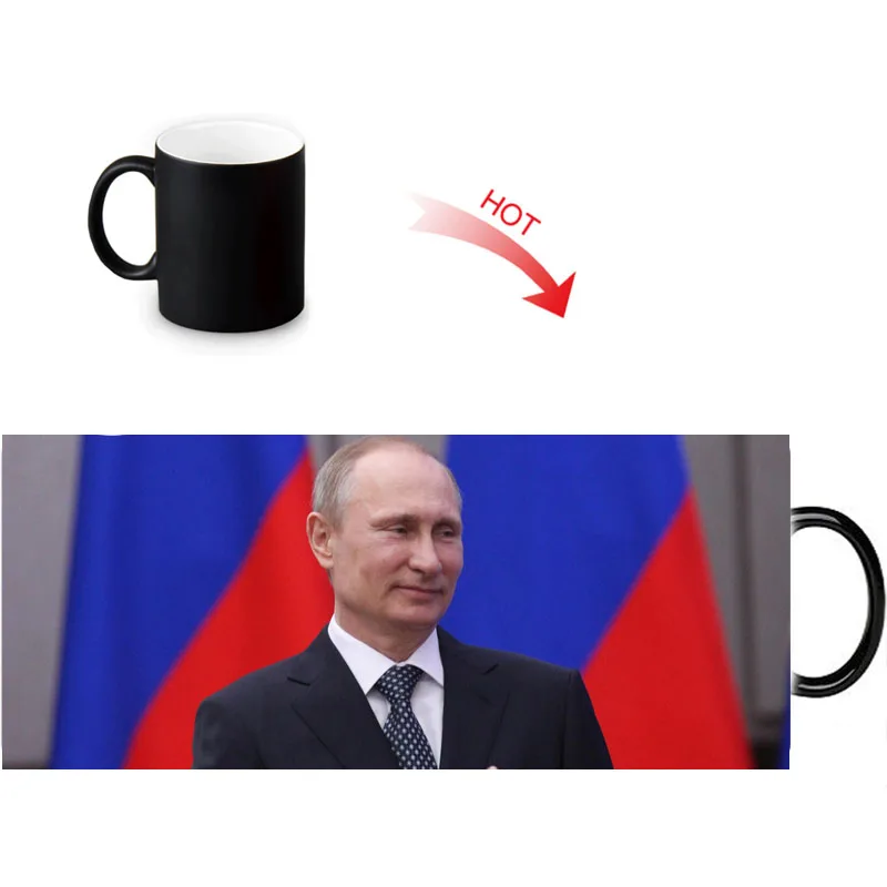 1 Изготовленная на заказ кружка с изображением морфина, с изображением путиного России, с принтом, с изображением молока, пива, кофе, керамические кружки, с возможностью изменения цвета, чашка для чая и воды, 12 унций - Цвет: 1