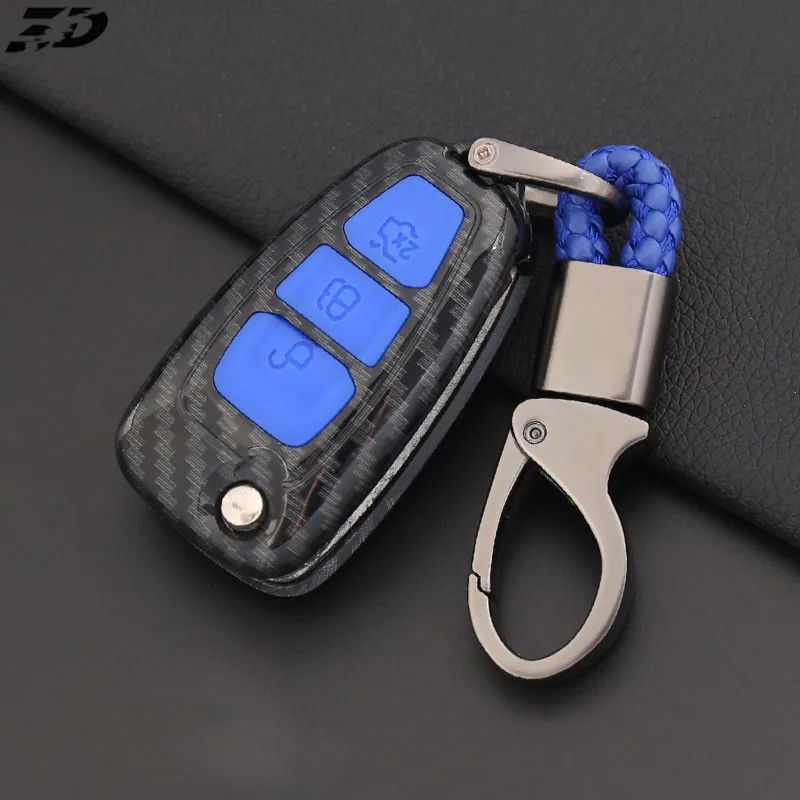 

Carbon Silicone Protection Decoration Car Key Case Cover Keychain for Ford Escort Mondeo Everest Ranger Fusion Auto Key Shell