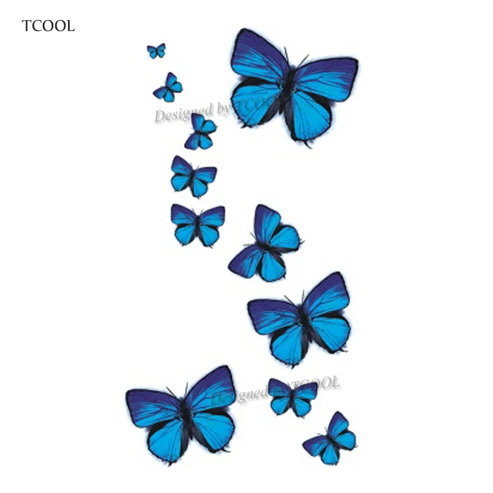 Временная тату-наклейка HXMAN Butterfly для мужчин и женщин модный боди-арт детей