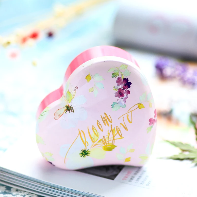 6 шт./лот красивая оригинальная коробка конфет в форме сердца с цветком любви для