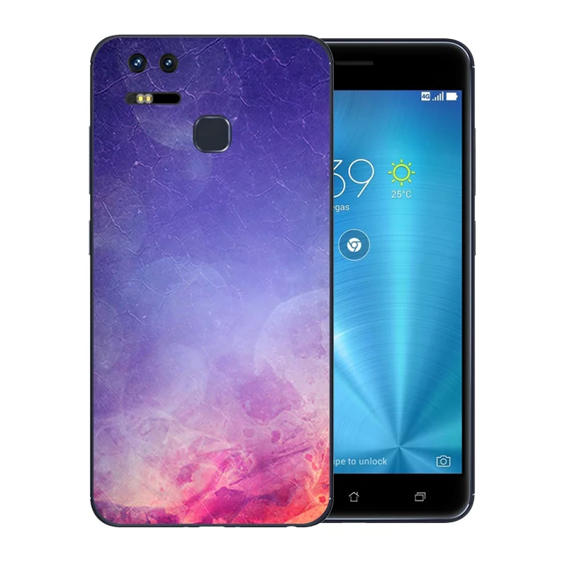 Luxury Flexible 5.5 inch For Asus Zenfone 3 Zoom ZE553KL Phone Cases Soft TPU Silicone Coque Color Stone Pattern Slim Back Cover |
