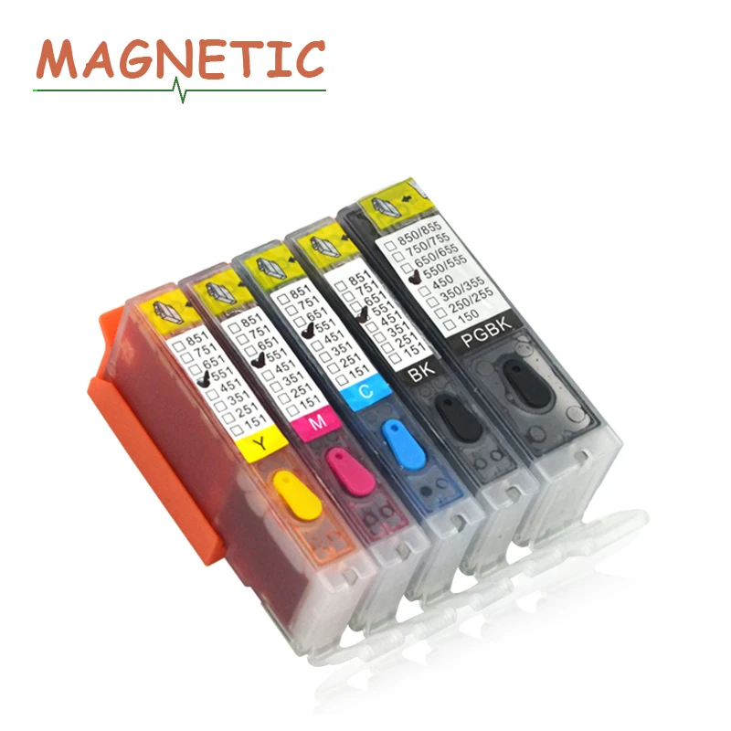 5 шт. картриджи для принтера CANON MG5450 MG5550 MG6450 ip7250 MX925 MX725 IX6850 pgi 550 cli 551|Чернильные