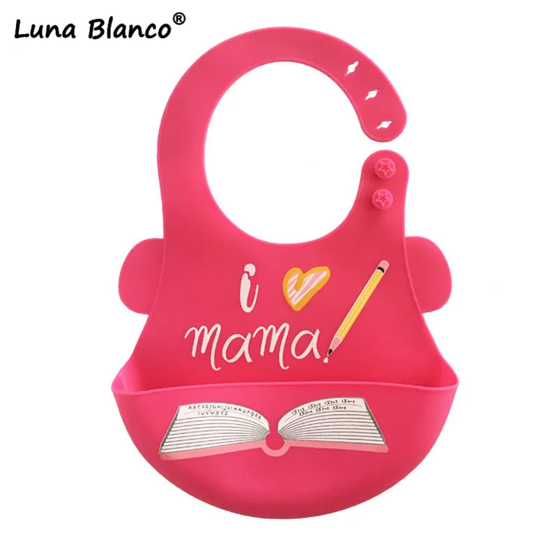 Luna Blanco Регулируемый Детский Биби мягкий силиконовый непромокаемый нагрудник детский обед Кормление нагрудники Детский фартук детский нагрудник