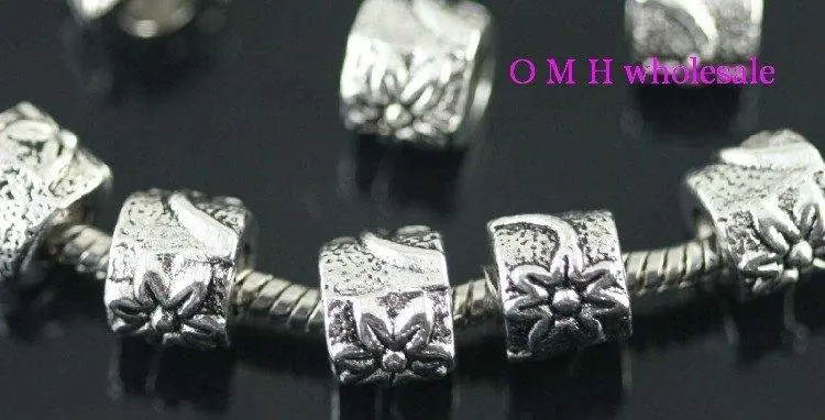 OMH оптовая продажа 16 шт тибетские серебряные подходят шарм разделитель браслета