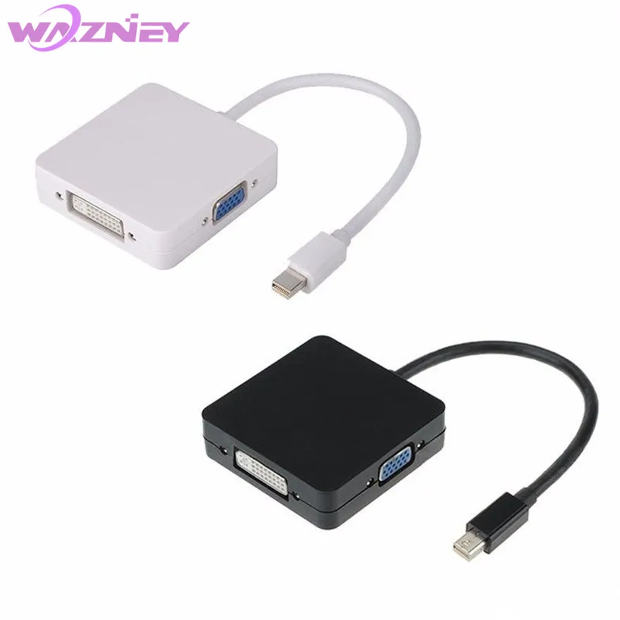 Кабель-переходник mini DP hunderbolt Mini DisplayPort в HDMI DVI VGA 3 1 для Apple Macbook Pro Microsoft Surface - купить