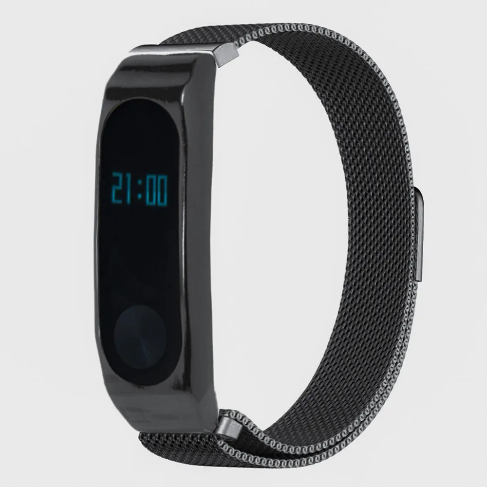 Миланская петля браслет из нержавеющей стали ремешок для xiaomi Mi band 2 Смарт часы