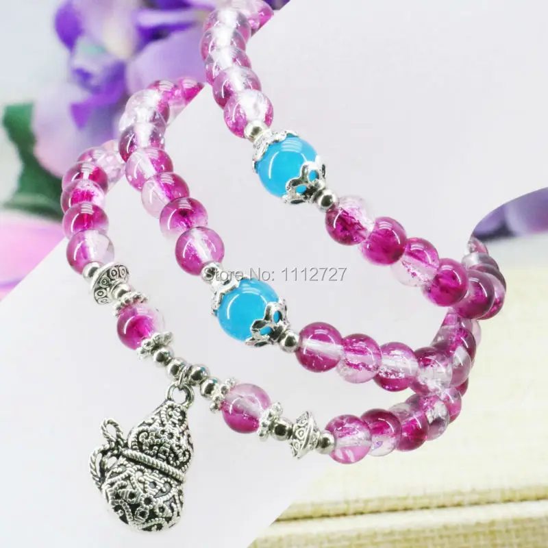 Разноцветные модные очаровательные браслеты в 3 ряда раньше браслет ручная